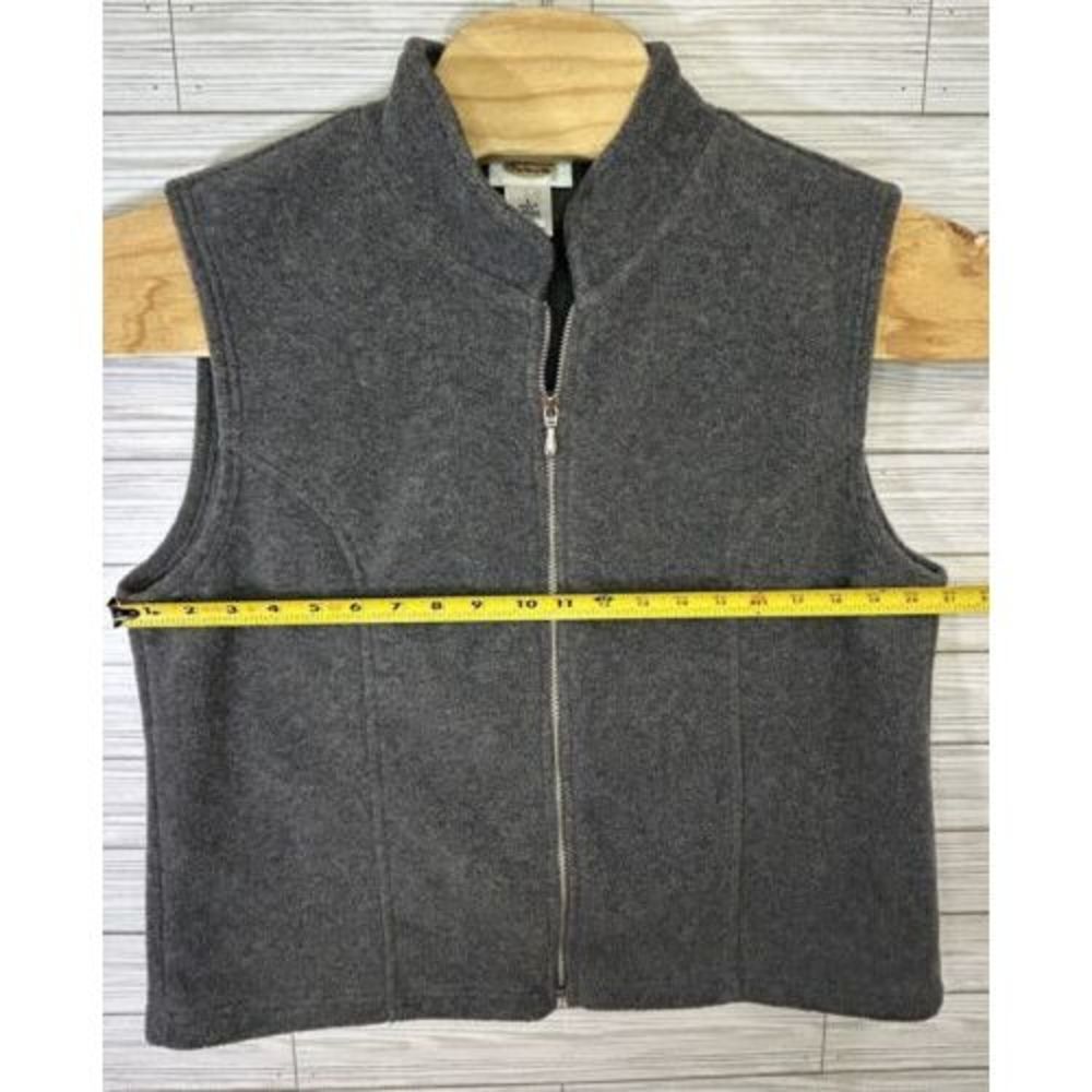 Talbots Women's Fleece Full Zip Sleeveless Vest Size Lg USA Made Golf Tennis - Picture 6 of 6